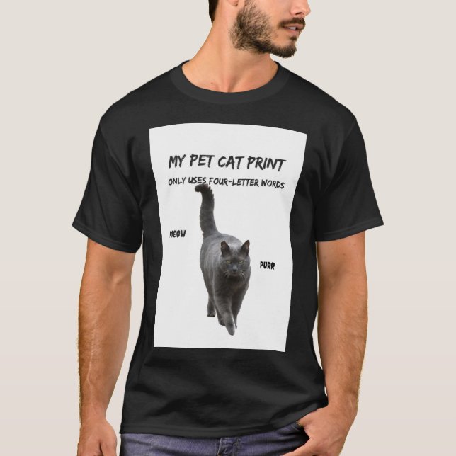 T-shirt Mon chat pour animaux de compagnie Imprimer Chat a (Devant)