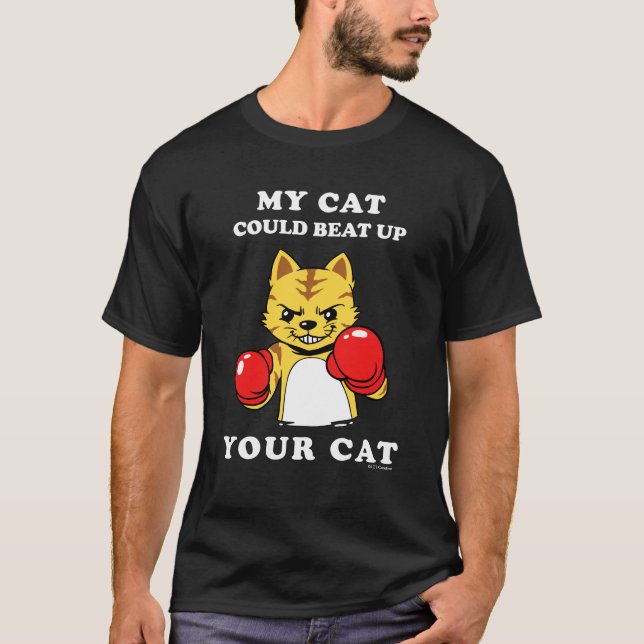 T-shirt Mon Chat Pourrait Baiser Votre Chat (Devant)