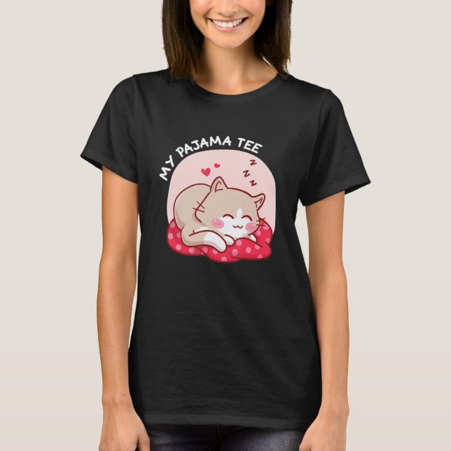 T-shirt Mon chat Pyjama Tee (Devant)