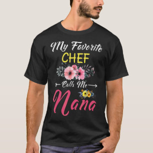 T-shirt Mon Chef Favori M'Appelle Nana Flowers Family Moth