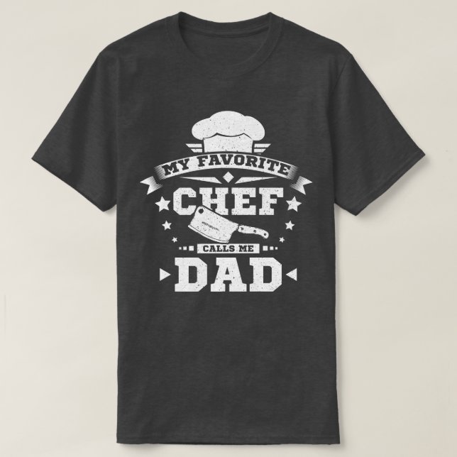 T-shirt Mon chef préféré m'appelle papa (Design devant)