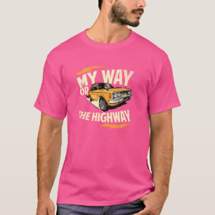 T-shirt Mon Chemin Ou Le Garage De Voiture Musculaire Clas