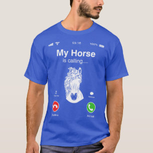 T-shirt Mon cheval appelle équitation