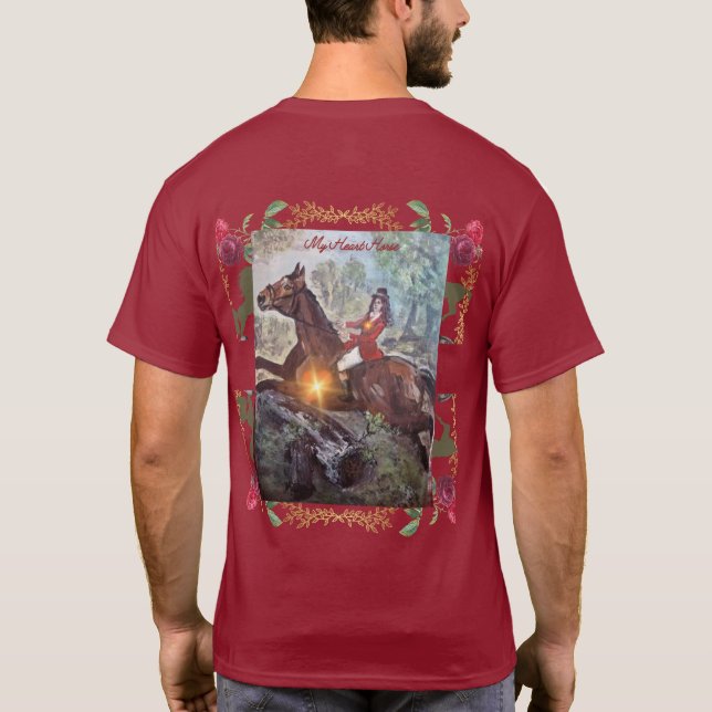 T-shirt mon cheval de coeur conception unique (Dos)