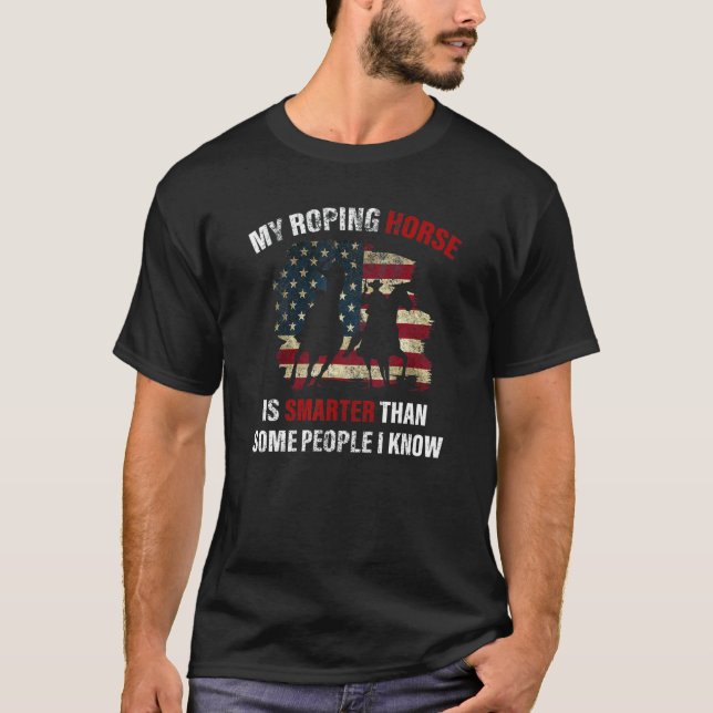 T-shirt Mon cheval de lasso est plus intelligent que certa (Devant)