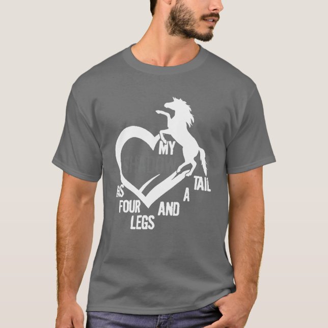 T-shirt Mon Cheval Est Mon Ami Ombre (Devant)