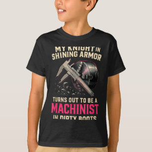 T-shirt Mon Chevalier en Épouse Petit Ami Machiniste Funny