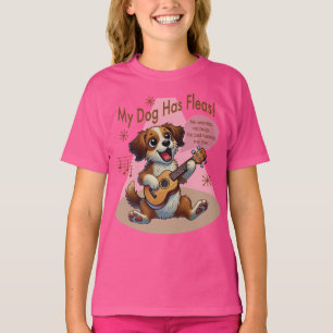 T-shirt Mon Chien A Fleas Ukulele Tuning Chanson