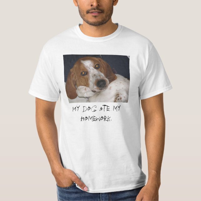 T-shirt Mon chien a mangé mon travail (Devant)