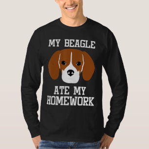 T-shirt Mon Chien Beagle A Mangé Mon Beagle À La Maison À