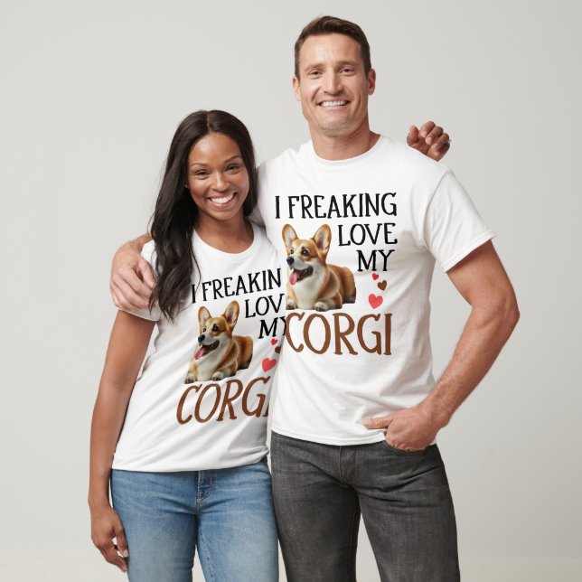 T-shirt Mon Chien Corgi, mignon amour (Unisexe)