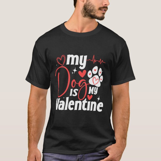 T-shirt Mon chien est mon amant valentin des chiens mignon (Devant)