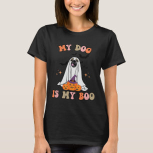 T-shirt Mon Chien Est Mon Boo Cute Boho Halloween