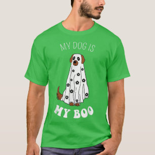 T-shirt Mon Chien Est Mon Boo Drôle Halloween Chien Costum