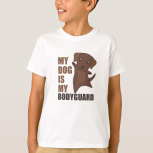 T-shirt Mon Chien Est Mon Chien Garde Du Corps Chiens Brow