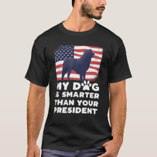 T-shirt Mon Chien Est Plus Intelligent Que Votre Présiden