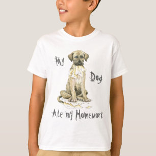 T-shirt Mon chien-loup irlandais a mangé mon travail