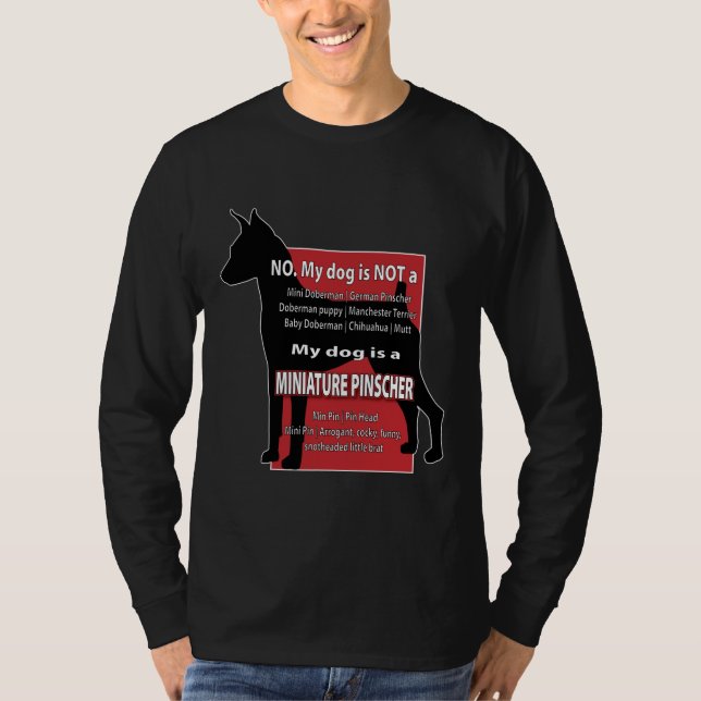 T-shirt Mon chien n'est pas un mini Dobie ! (Devant)