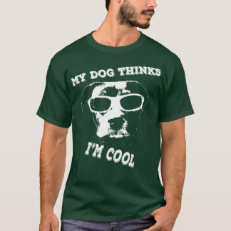 T-shirt Mon Chien Pense Que Je Suis Cool Pit Bull Amstaff