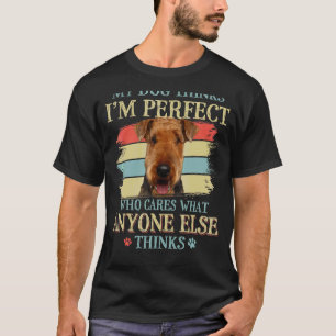 T-shirt Mon chien pense que je suis parfait Airedale Terri