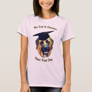 T-shirt Mon chien plus intelligent que votre mastiff drôle