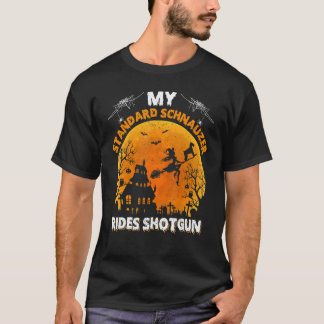 T-shirt Mon chien schnauzer standard fait du covoiturage p