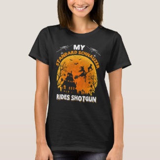 T-shirt Mon chien schnauzer standard fait du covoiturage p