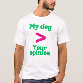 T-shirt « Mon chien > Votre opinion » – Propriétai