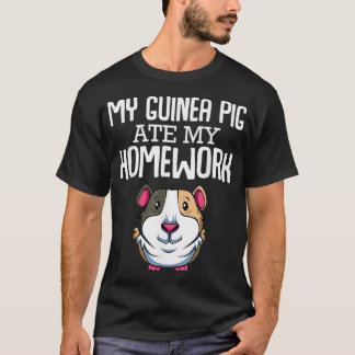 T-shirt Mon Cochon De Guinée A Mangé Ma Main Wheek Mignonn