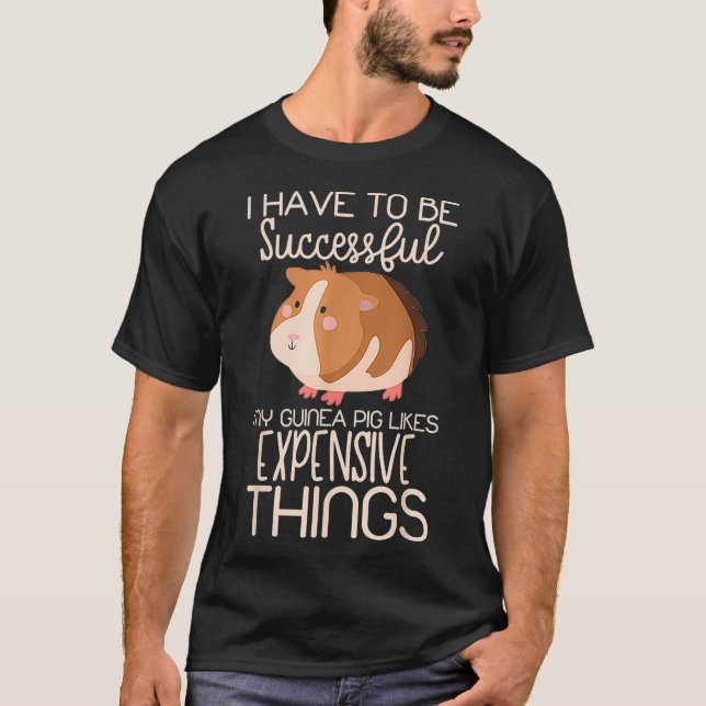 T-shirt Mon Cochon De Guinée Aime Les Choses Coûteuses (Devant)