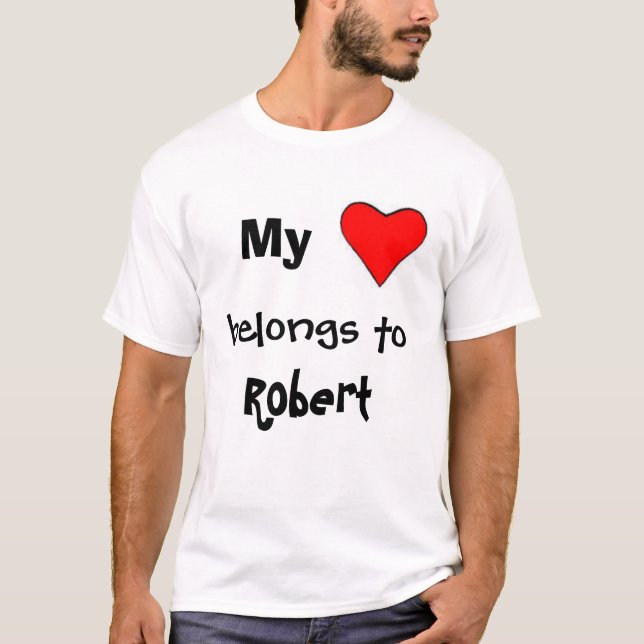T-shirt Mon coeur appartient à…. (Devant)