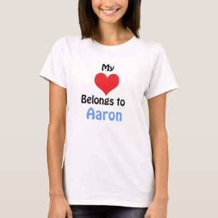T-shirt Mon coeur appartient à Aaron