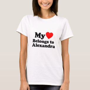 T-shirt Mon coeur appartient à Alexandra