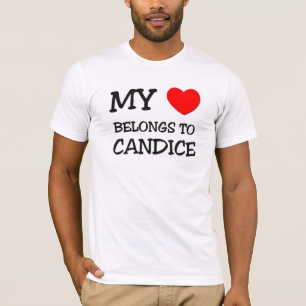 T-shirt Mon coeur appartient à CANDICE