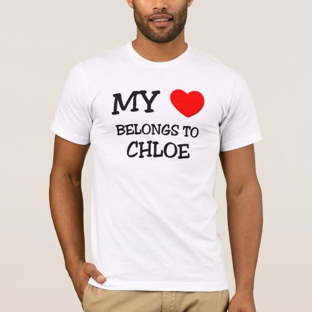 T-shirt Mon coeur appartient à CHLOE (Devant)