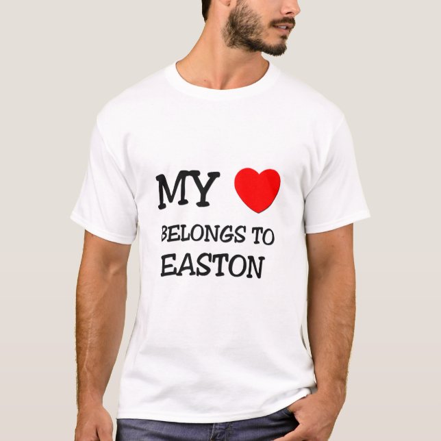 T-shirt Mon coeur appartient à Easton (Devant)