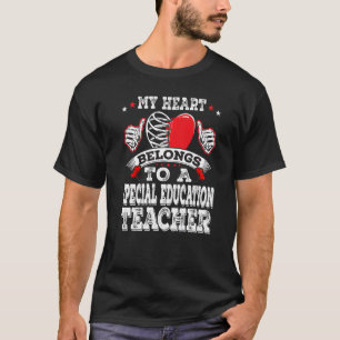 T-shirt Mon Coeur Appartient À Hu, Enseignant En Éducation