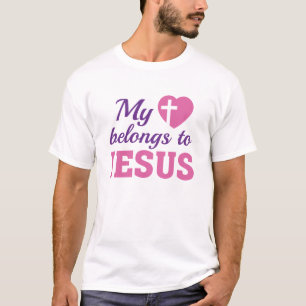 T-shirt Mon Coeur appartient à Jésus