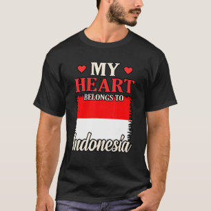 T-shirt Mon Coeur Appartient À L'Indonésie
