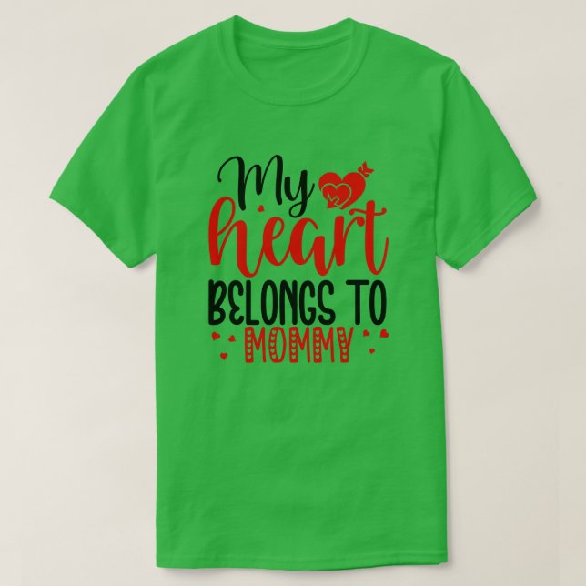 T-shirt Mon coeur appartient à maman01 (Design devant)