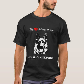 T-shirt Mon Coeur Appartient À Mes Amoureux de les chiens 