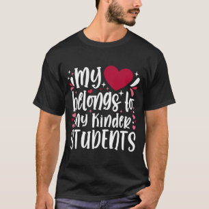 T-shirt Mon coeur appartient à mes élèves de maternelle ma