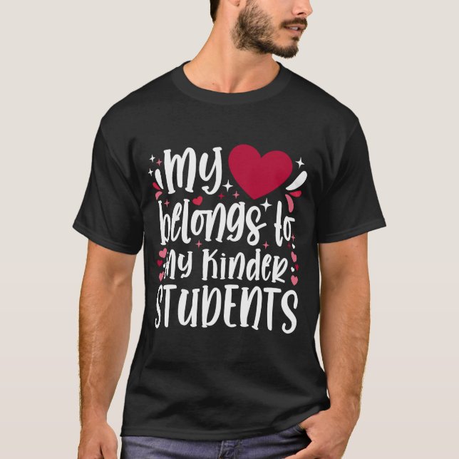 T-shirt Mon coeur appartient à mes élèves de maternelle ma (Devant)