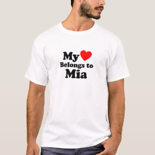 T-shirt Mon coeur appartient à Mia