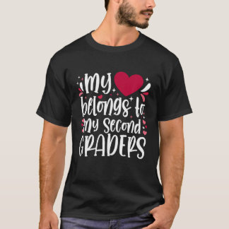 T-shirt Mon coeur appartient à mon deuxième élève professe