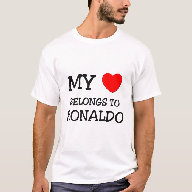 T-shirt Mon coeur appartient à Ronaldo (Devant)