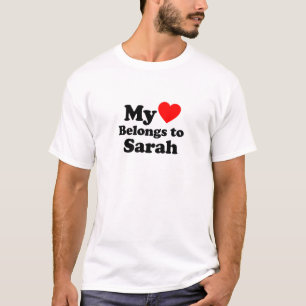 T-shirt Mon coeur appartient à Sarah