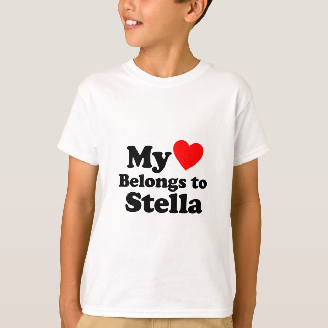 T-shirt Mon coeur appartient à Stella (Devant)