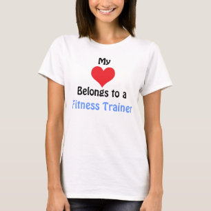 T-shirt Mon coeur appartient à un formateur de fitness