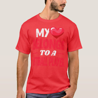 T-shirt Mon coeur appartient à un joueur de netball